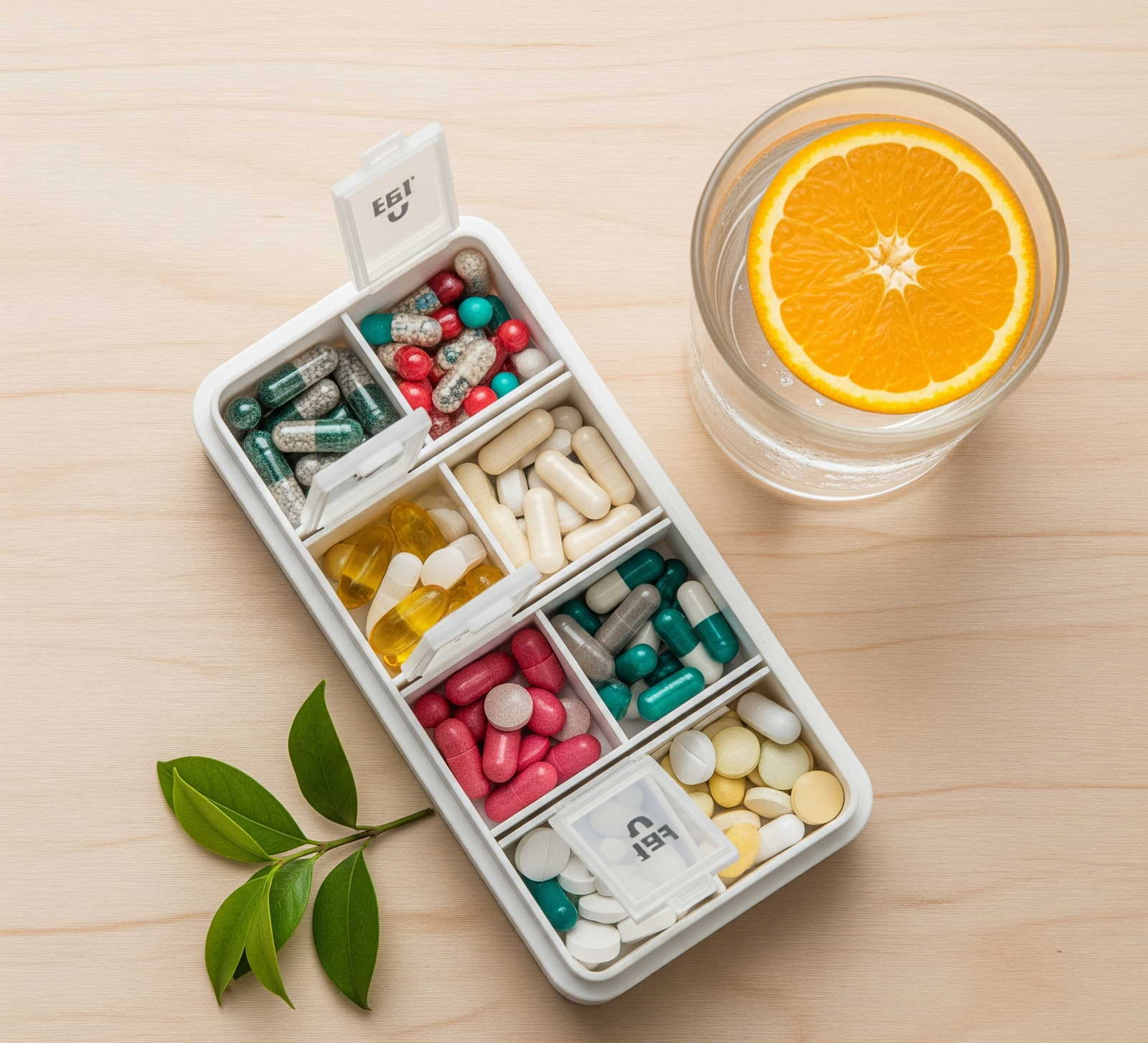 10 Essential Supplements for Daily Well- pillbox pharamacy